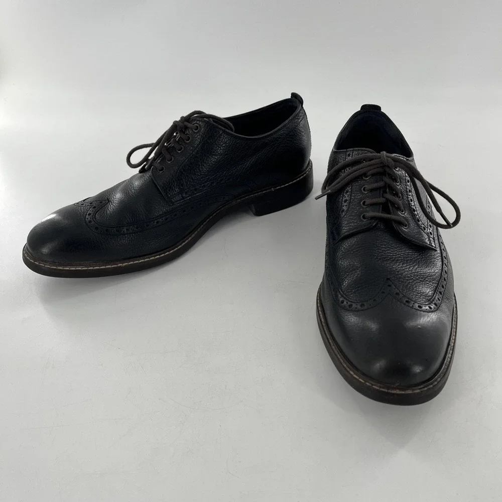Cole Haan Grand OS Leather Oxford Brogue Mens Watson Wingtip‎ Black Lace Up 11 M
